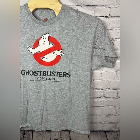 Ghostbusters Grey  Graphic T Shirt Size XL‎ IGT Video Slots Promo 2012 Tee Hanes - Picture 4 of 9